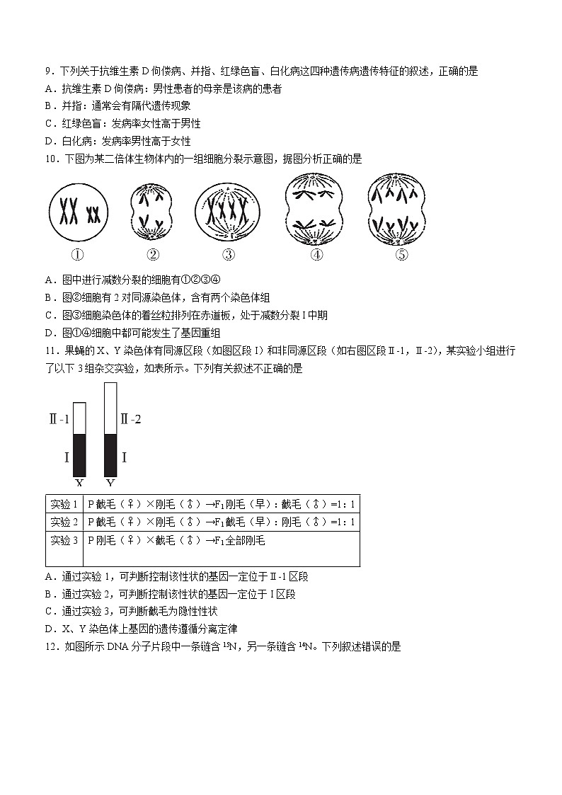 河北省沧州市沧县风化店中学2022-2023学年高二上学期开学考试生物试题(Word版含答案)第3页