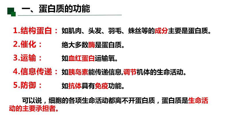 2.4 蛋白质是生命活动的主要承担者(第一课时)-2022-2023学年高一生物同步备课优质课件(人教版2019必修1)第6页