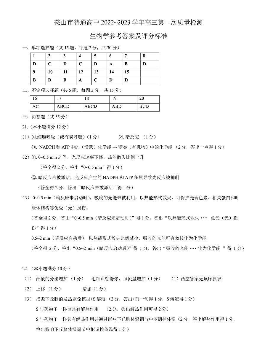 生物答案第1頁(yè)