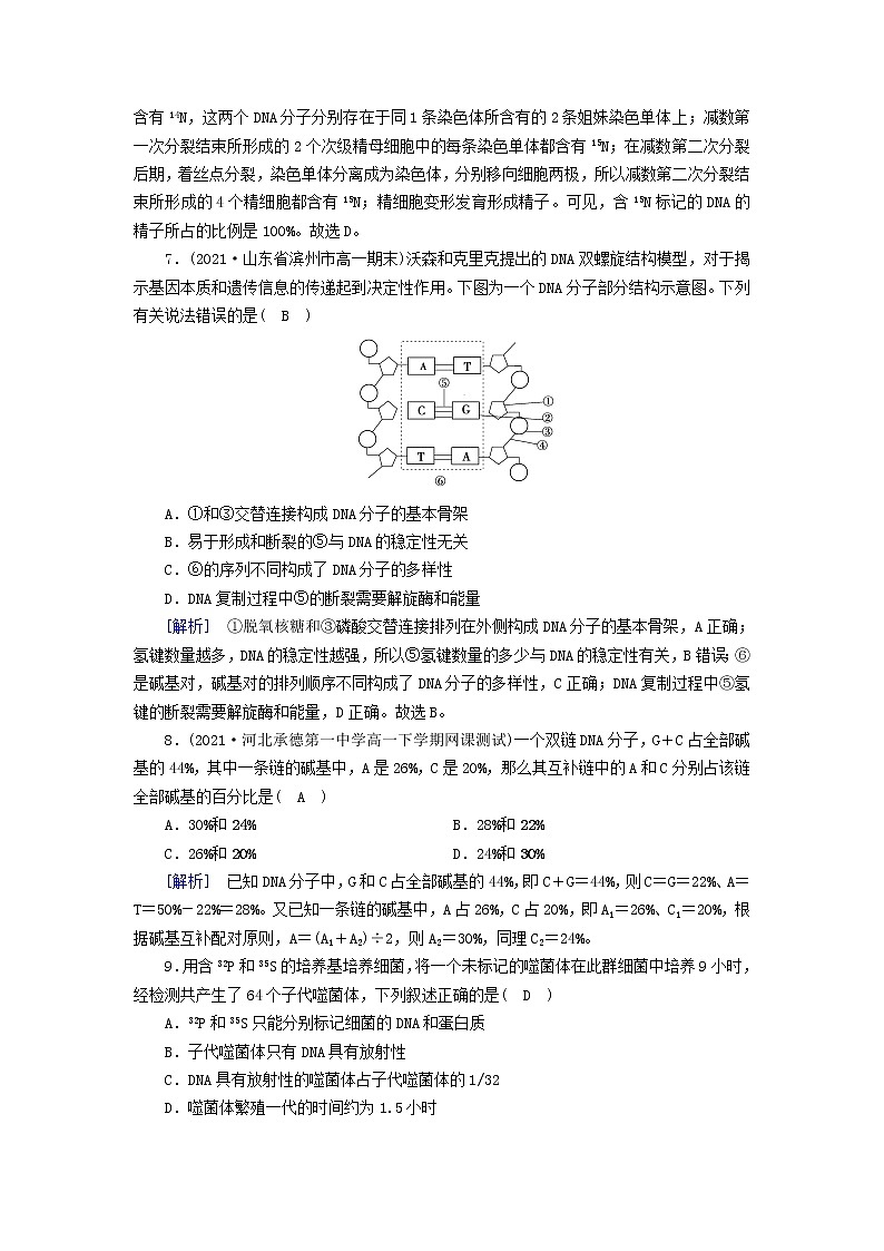 2022_2023学年新教材高中生物新人教版必修2第3章基因的本质章末检测第3页
