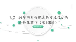 1.2 纯净的目标微生物可通过分离和纯化获得（第1课时） 课件 高中生物新浙科版选择性必修3