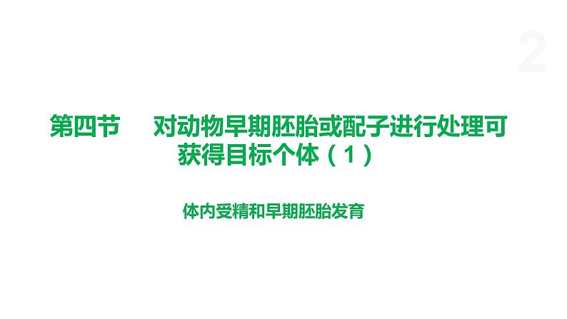 3.4 对动物早期胚胎或配子进行处理可获得目标个体(第1课时) 课件 高中生物新浙科版选择性必修3第2页