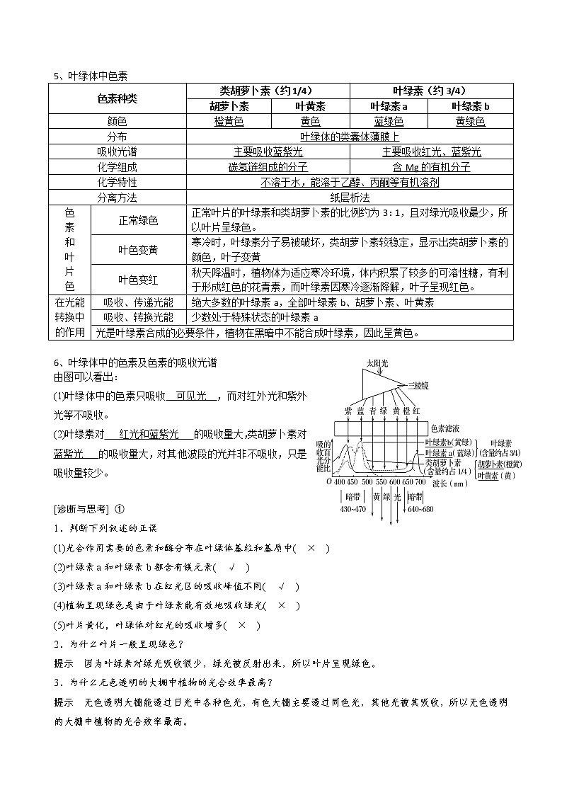 专题7 光合作用教师版第3页