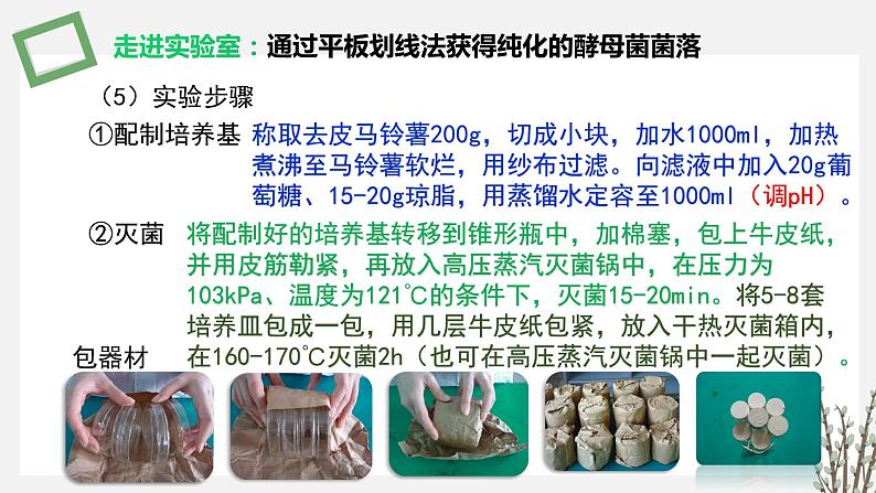 1.2.2 微生物分离、纯化和培养的无菌技术 课件 高中生物新苏教版选择性必修3第5页