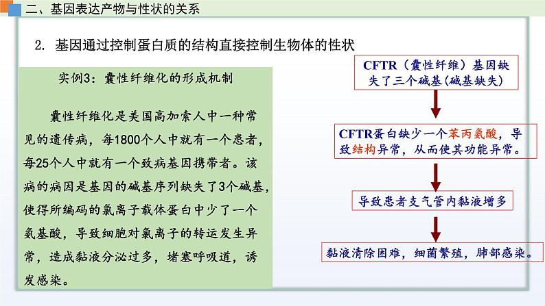 2.3 遗传信息控制生物的性状(第3课时)课件 高中生物新苏教版必修208