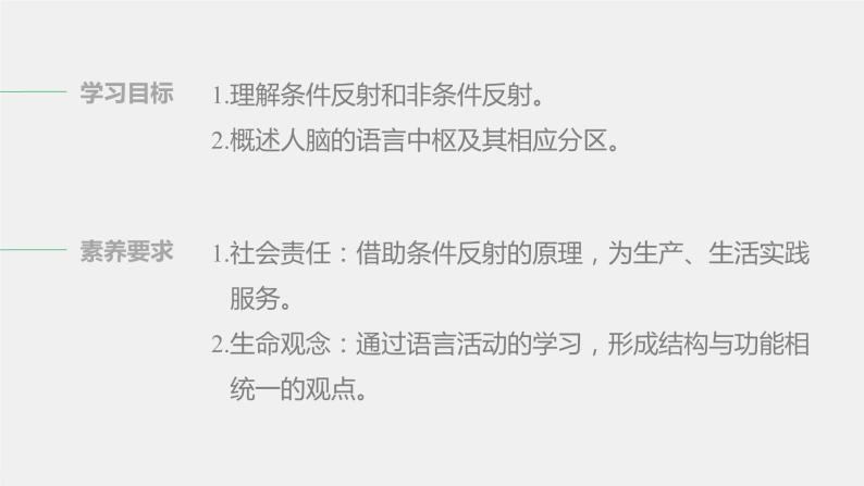 选择性必修1 脑的高级神经活动 （25张） 课件-高中生物新北师大版选择性必修102