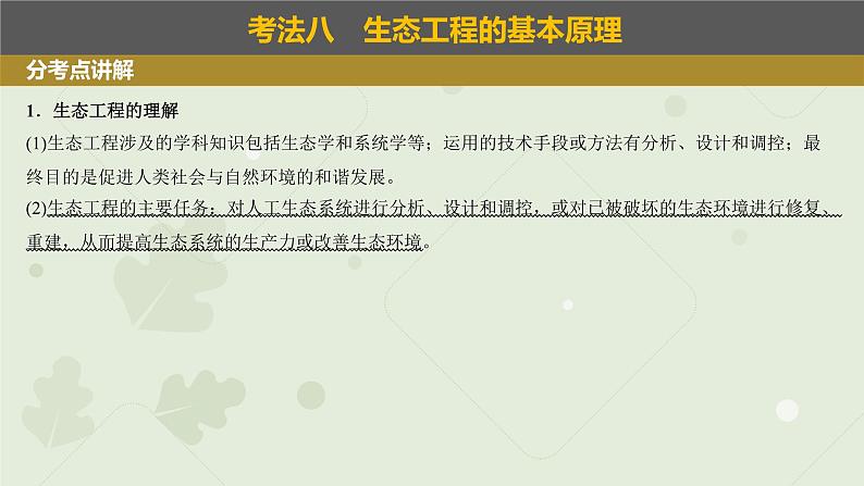 2023届高考生物一轮专题复习课件:生态工程第3页