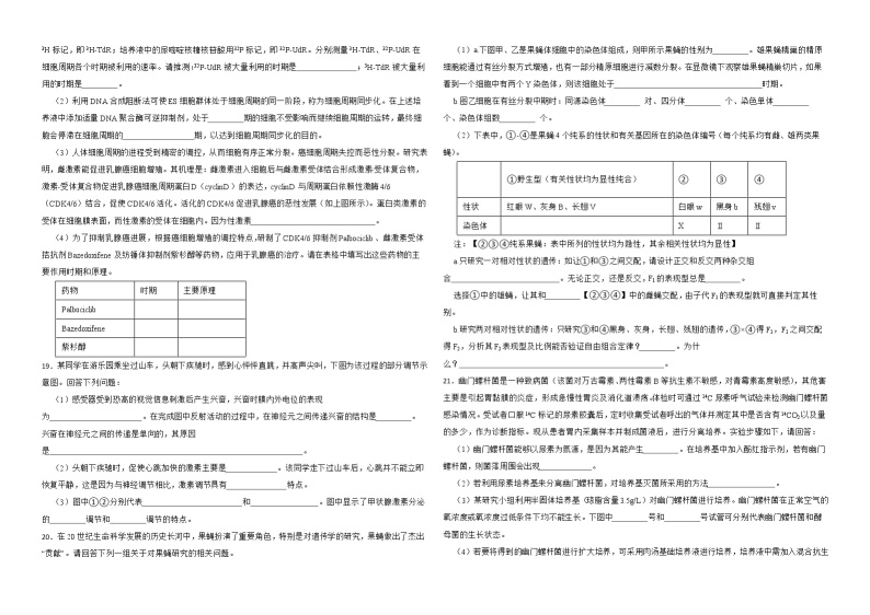 广东省广州市天河区2022届高三综合测试生物试卷解析版03