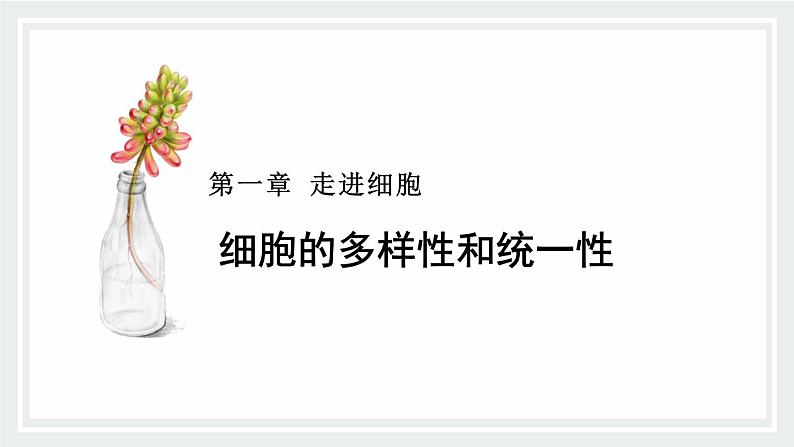 1.2 细胞的多样性和统一性 课件01