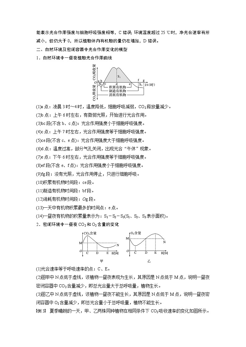 第5章微專題(三)光合作用與細(xì)胞呼吸的關(guān)系、曲線模型及相關(guān)實(shí)驗(yàn)設(shè)計(jì)第3頁