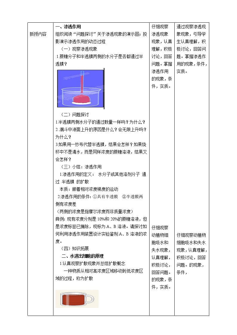 高中生物必修一 4.1被动运输 教学案02