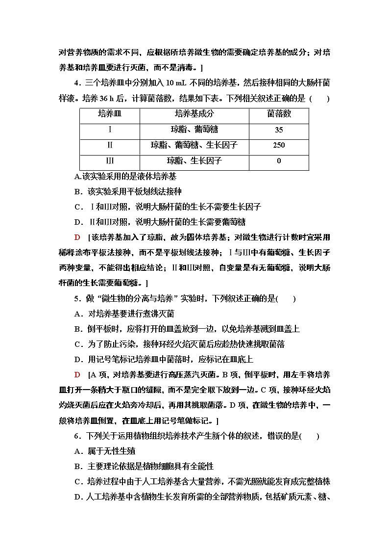 高中生物选择性必修三 模块综合测评 课后作业02