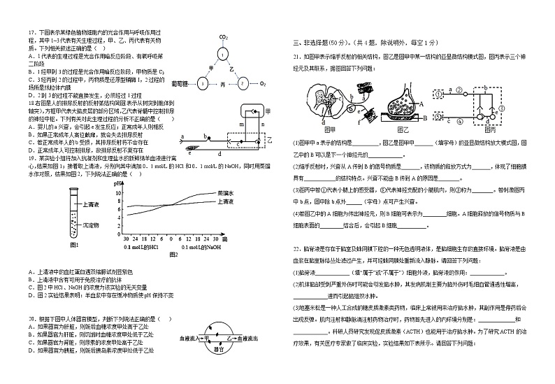 江西省金溪县第一中学2022-2023学年高二上学期第一次月考生物试题(含答案)第3页