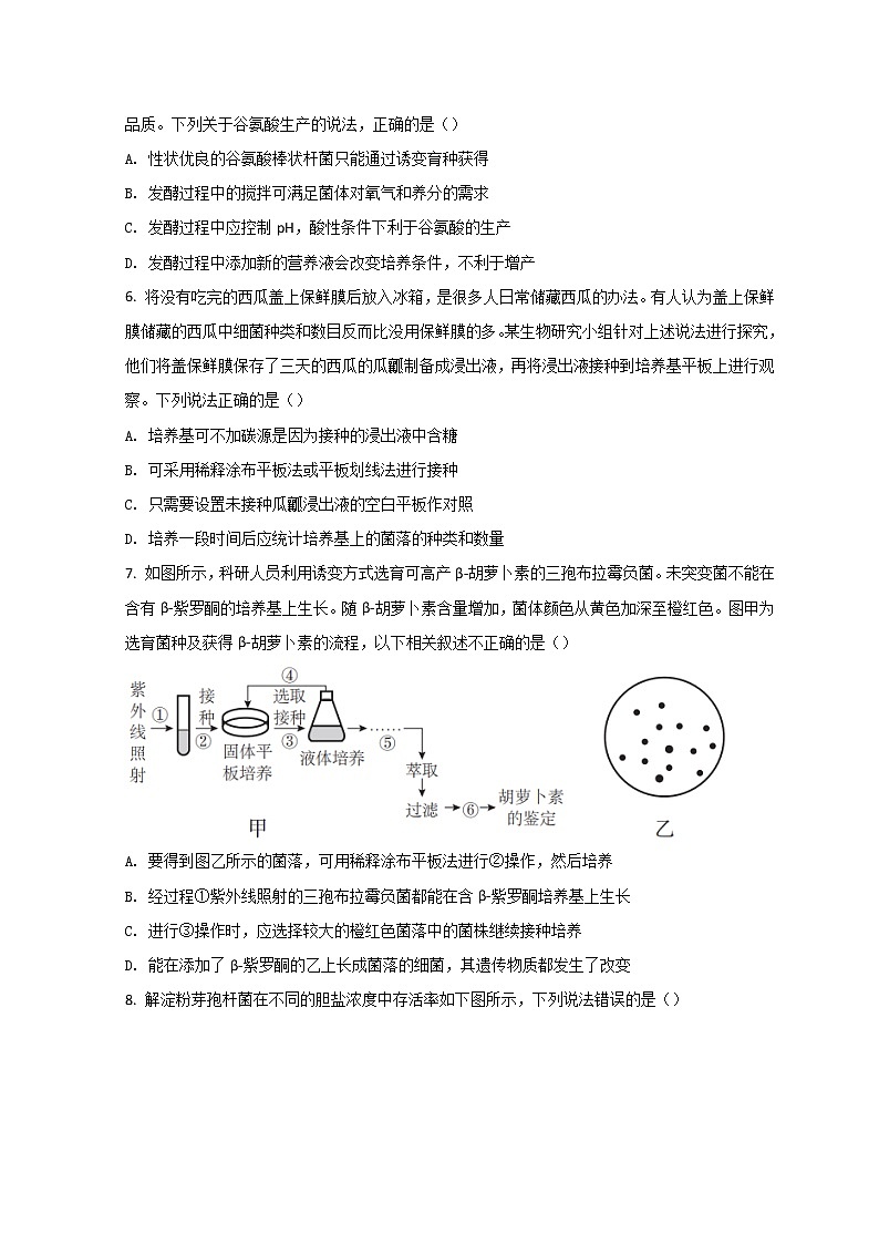 2022衡水冀州区一中高二下学期期中考试生物试题含答案第2页