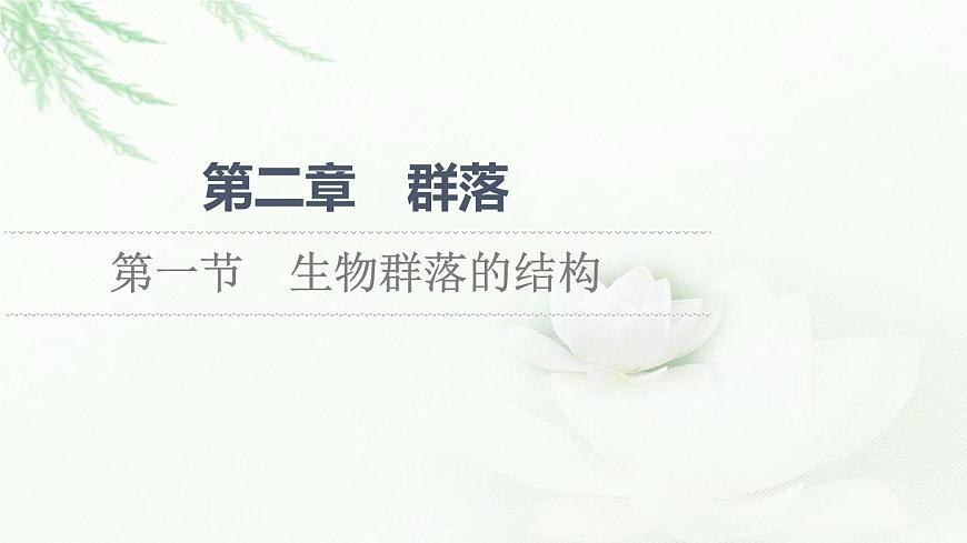 蘇教版高中生物選擇性必修2第2章第1節(jié)生物群落的結(jié)構(gòu)課件第1頁