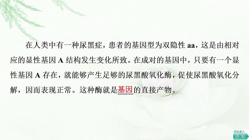 浙科版高中生物必修2遺傳與進(jìn)化第3章第4.5節(jié)第2課時(shí)基因控制生物性狀和中心法則、生物體存在表觀遺傳現(xiàn)象課件第6頁