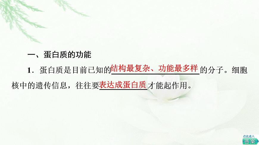 人教版高中生物必修1第2章第4節(jié)蛋白質(zhì)是生命活動的主要承擔者課件第5頁