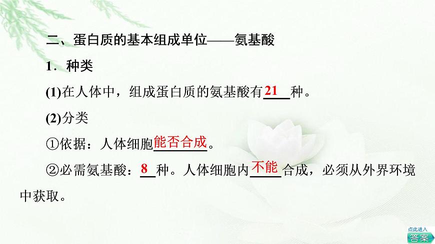 人教版高中生物必修1第2章第4節(jié)蛋白質(zhì)是生命活動的主要承擔者課件第8頁