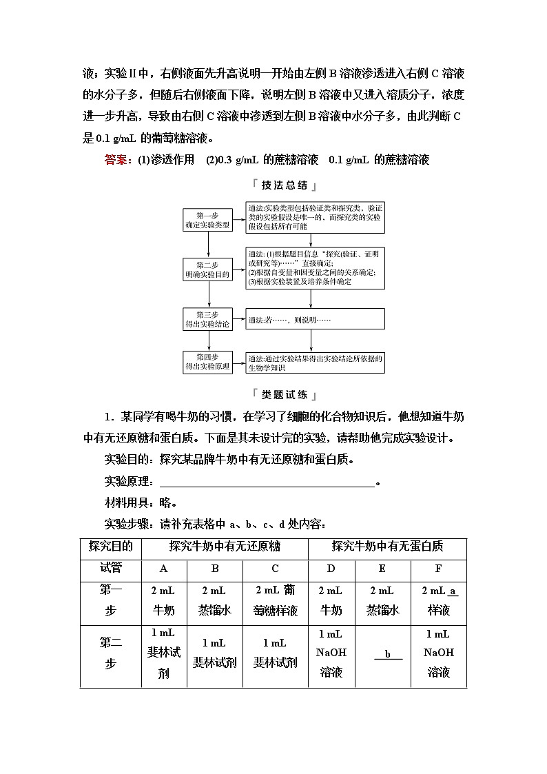 人教版高考生物一轮总复习必修1第2单元实验探究系列2实验原理的分析学案第2页