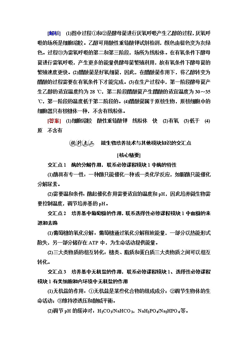 浙科版高中生物选择性必修3第1章第3节素能提升课发酵工程与其他模块知识的综合学案第3页