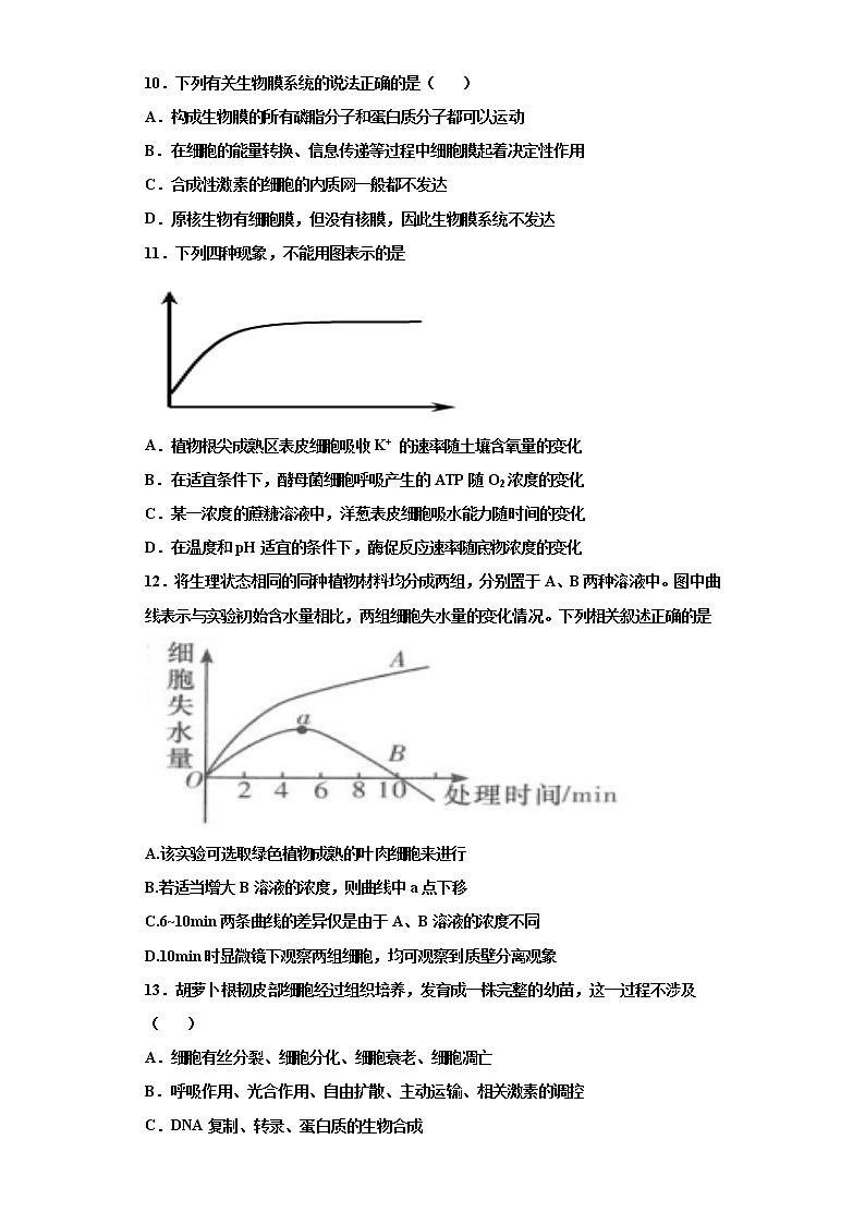 2021重庆云阳江口中学校高三上学期第二次月考生物试题含答案第3页