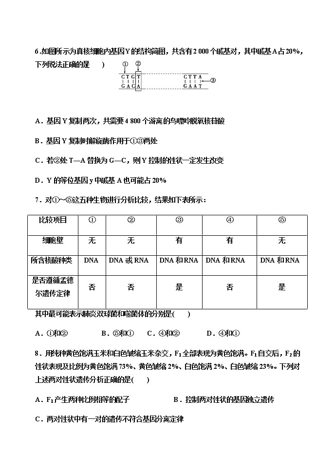 2021山东省济北中学高三上学期学情检测(一)生物试题含答案第3页