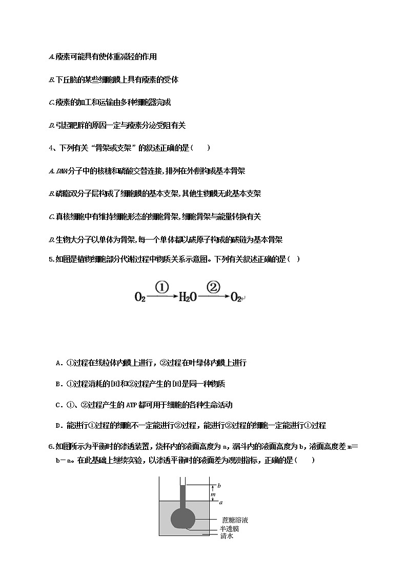 2020济南章丘区四中高三2月模拟生物试题含答案第2页