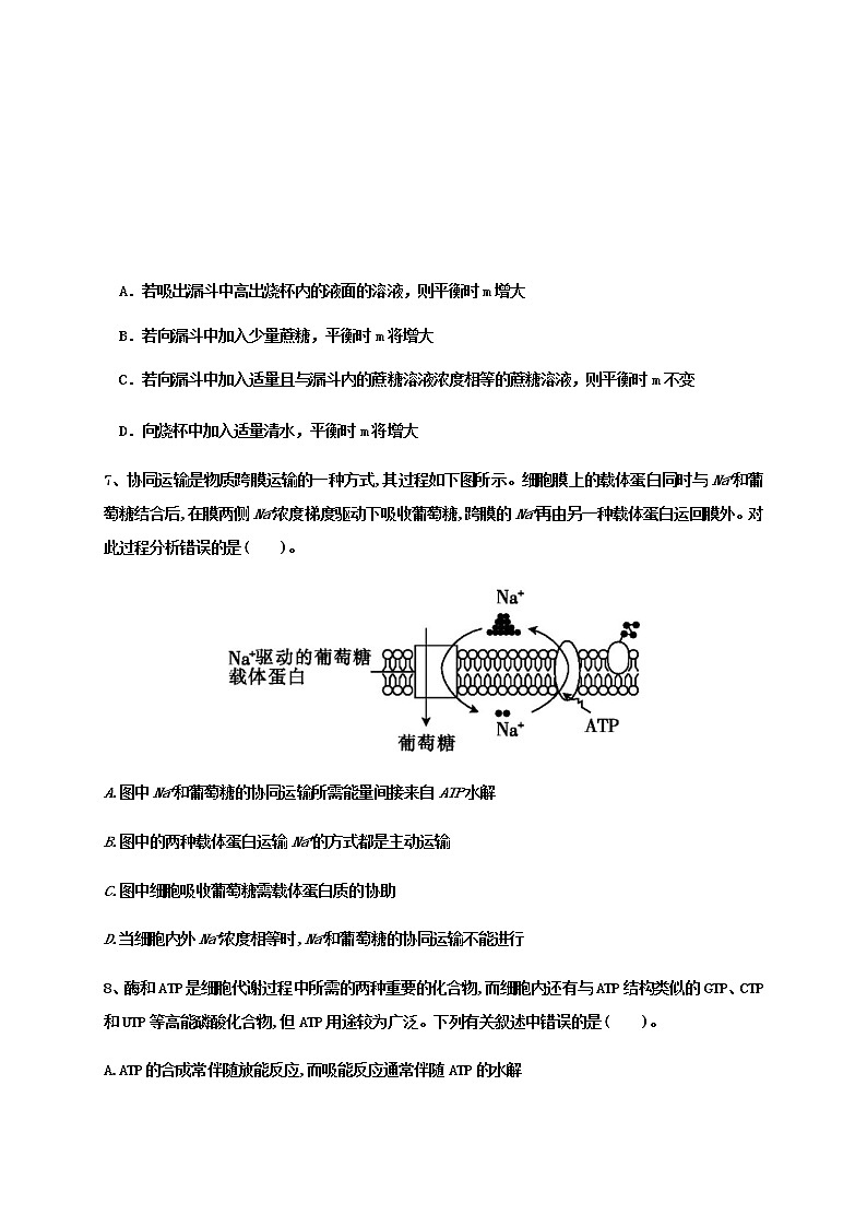 2020济南章丘区四中高三2月模拟生物试题含答案第3页