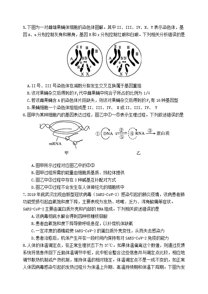 2020天津河北区高三总复习质量检测(二)生物试题含答案第2页