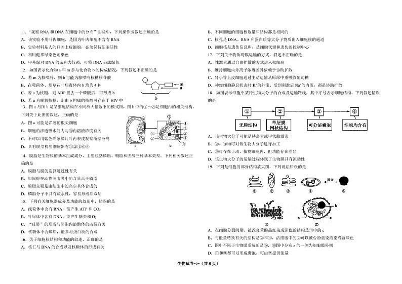 2021省哈尔滨九中高二下学期期中考试生物PDF版含答案02