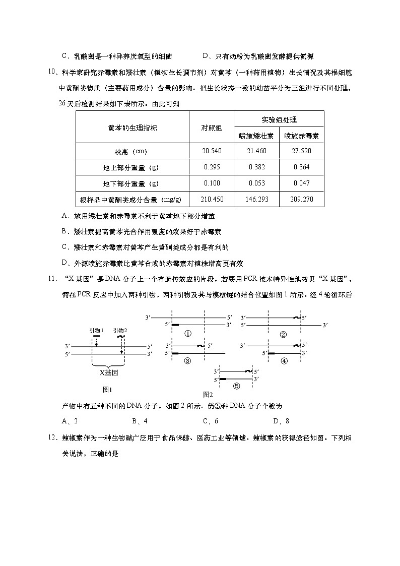 2021如皋高二下学期期初调研测试生物试题含答案第3页