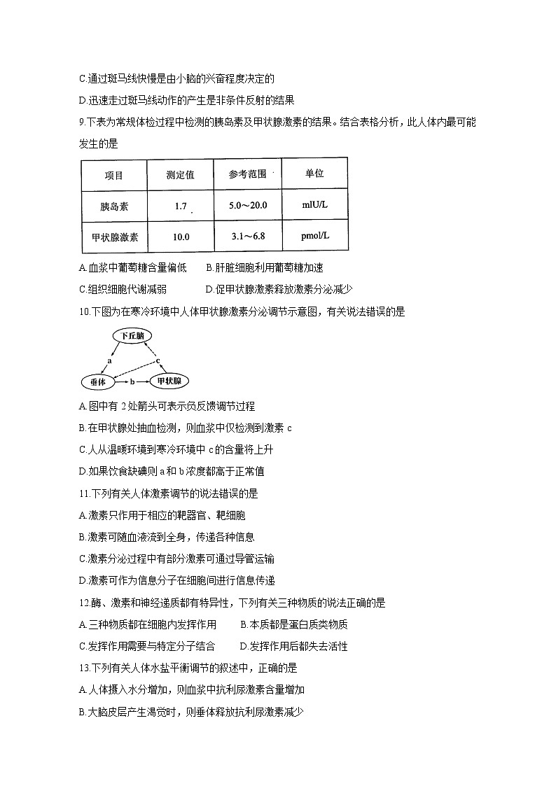 2021全国百强名校“领军考试”高二上学期11月联考试题生物含答案第3页