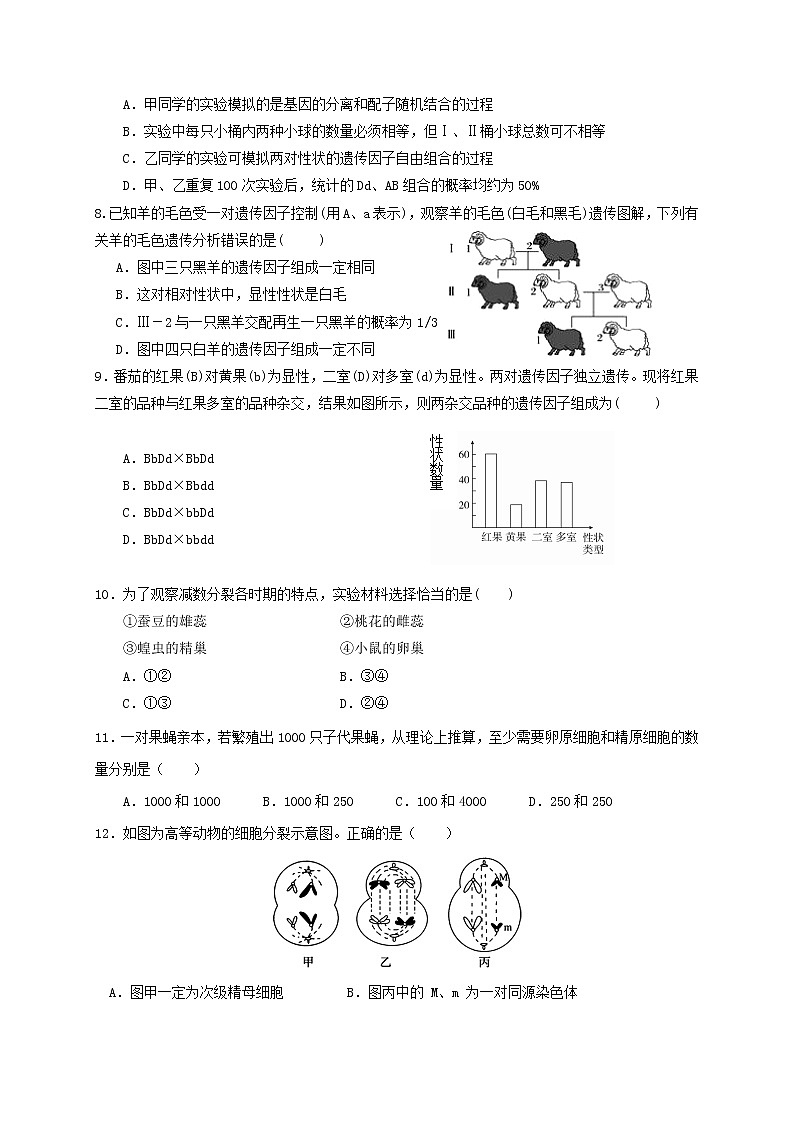 2021会宁县一中高二上学期期中考试生物(理)试题含答案03