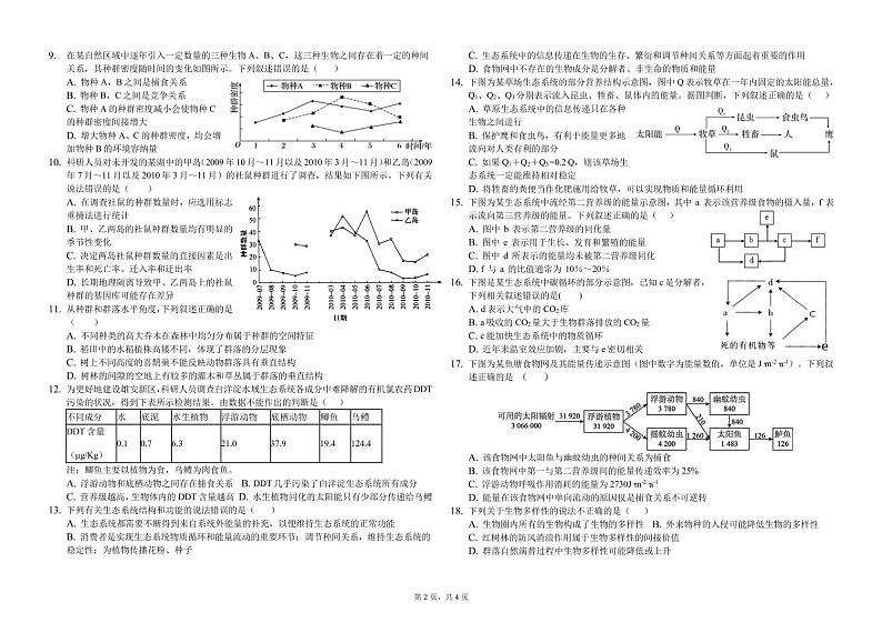 高2018级生物试题6月月考第2页