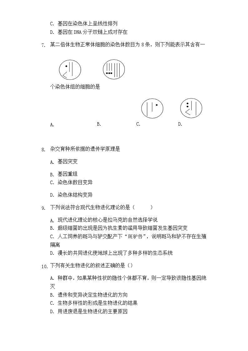2020海南省海南枫叶国际学校高一下学期期末考试生物试题含答案第3页