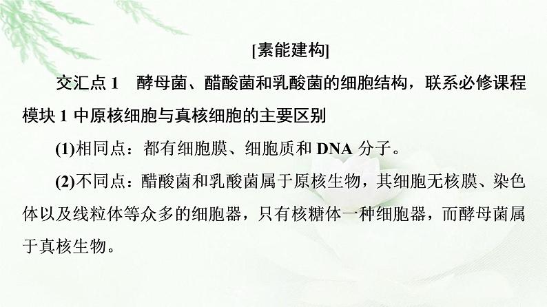 人教版高中生物选择性必修3生物技术与工程第1章素能提升课发酵工程与其他模块知识的综合课件第3页