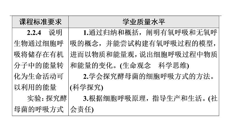 人教版高考生物一轮总复习必修1第3单元第8课细胞呼吸的原理和应用课件第2页