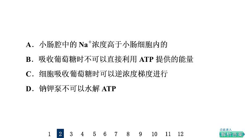 人教版高考生物一轮总复习课时质量评价6细胞的物质输入和输出课件第5页