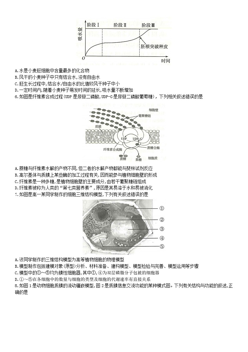 河南省南阳市六校2022-2023学年高一上学期期中联考生物试题 无答案第2页