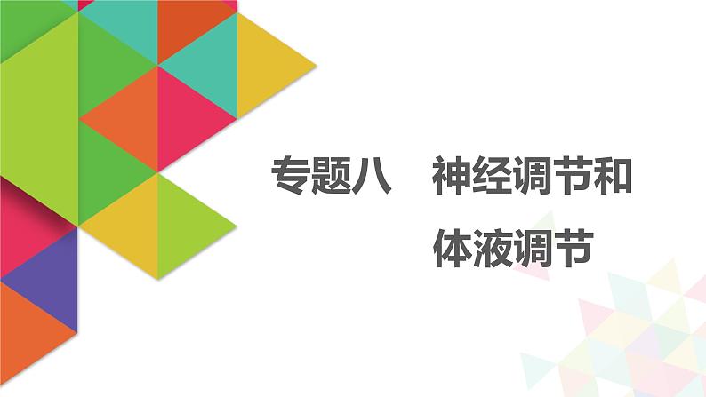 【最新版】22届高考生物二轮专题复习之专题八 神经调节和体液调节【同步课件】第1页