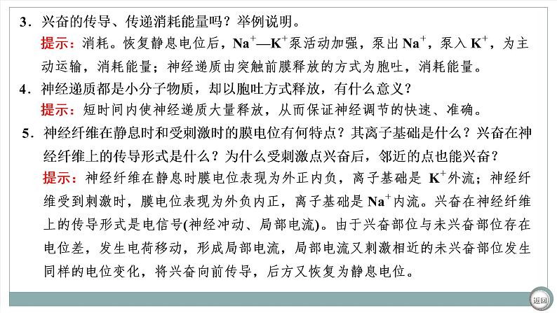【最新版】22届高考生物二轮专题复习之专题八 神经调节和体液调节【同步课件】第6页
