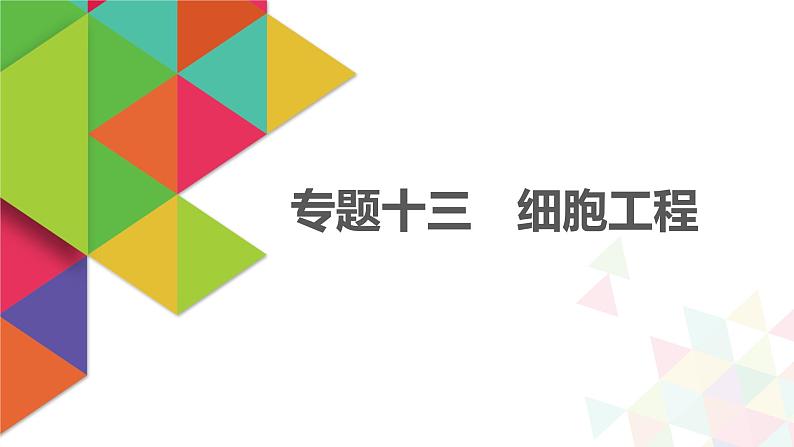 【最新版】22届高考生物二轮专题复习之专题十三 细胞工程【同步课件】第1页