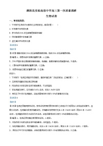 2023泗阳县实验高级中学高三上学期第一次质量调研生物试题Word含解析