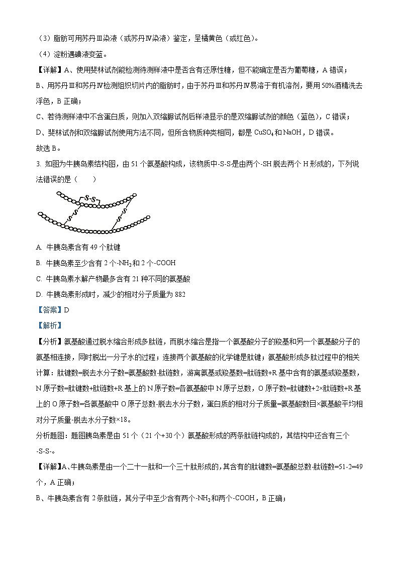 2022阿克苏地区柯坪县柯坪湖州国庆中学高三上学期期中生物试题含解析02
