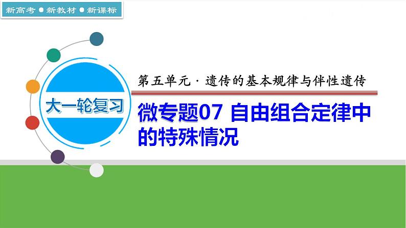 【高考大一轮单元复习】高考生物单元复习课件与检测-微专题07《自由组合定律中的特殊情况》(新教材新高考)第1页