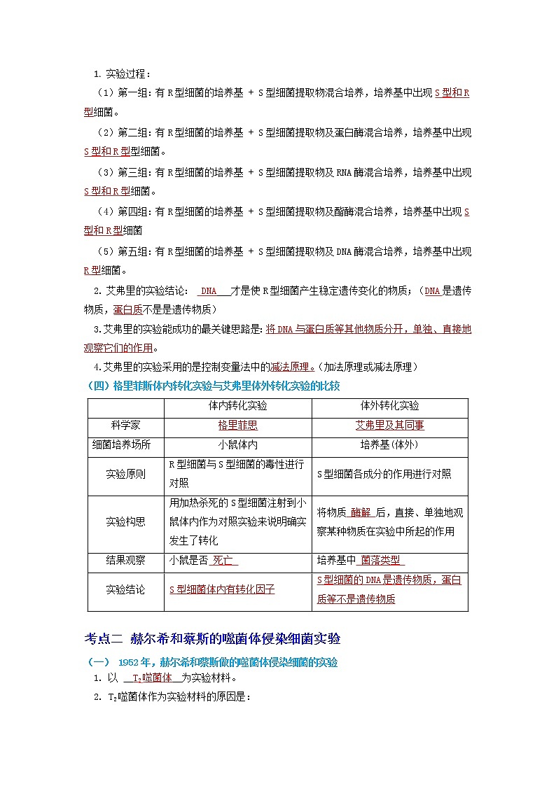 【高考精细化复习】生物(必修2)一轮复习  第6讲《DNA是主要的遗传物质》讲义(解析版)(全国通用)第2页