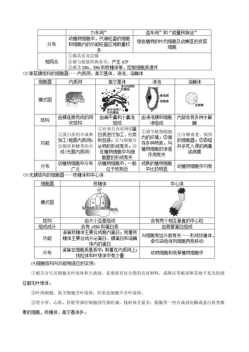 【高考真题解密】高考生物真题题源-专题02《了解细胞的生理功能，从细胞的结构中溯源》母题解密（全国通用）03