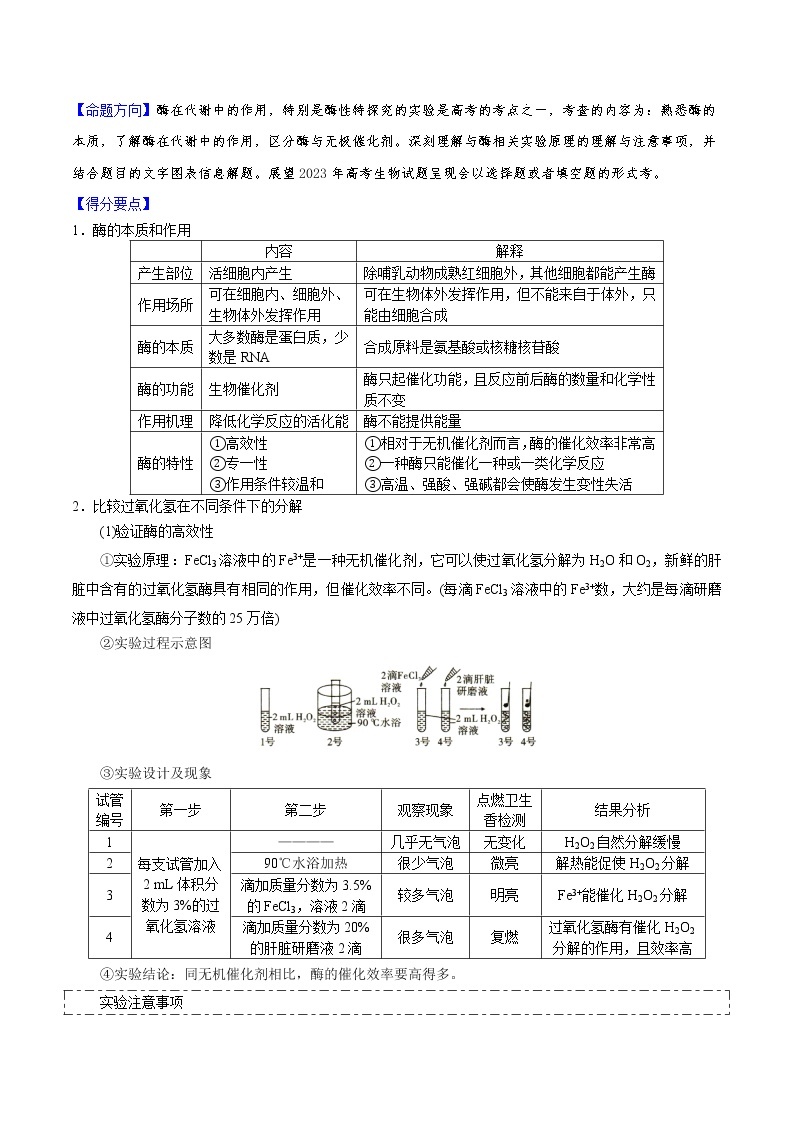 【高考真题解密】高考生物真题题源-专题04《细胞能量转换，从细胞的代谢中溯源》母题解密（全国通用）02