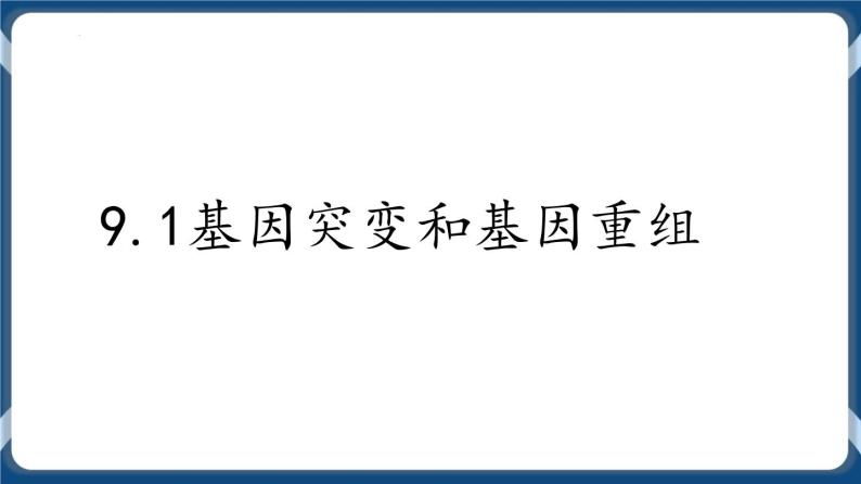 第九单元 基因突变以及其他变异 练习+课件02