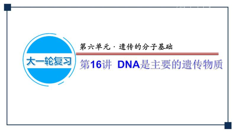 第16讲 DNA是主要的遗传物质 课件01